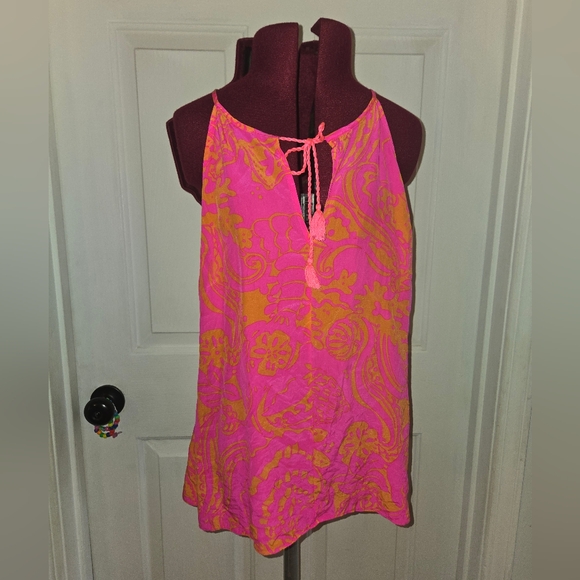 Lilly Pulitzer Tops - Lilly Pulitzer Medium Pop Pink Seaesta Finn Top